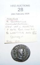 Roman Imperial Quinarius coin of Allectus (AD293-296),