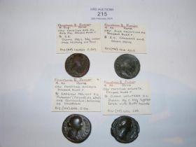One Dupondius and three AS coins of Faustina Junio