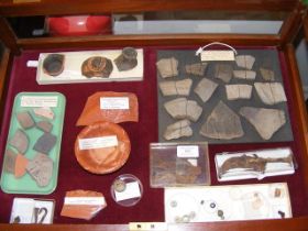 A selection of Roman pottery and artefacts