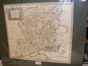 Robert Morden - a 17th century hand coloured map o