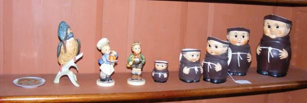 Hummel figures, Goebel monks, etc.