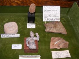 A selection of Roman artefacts including terracott