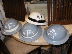 Four British WWII period Auxiliary Fire Service st