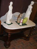 A Victorian marble top wash stand