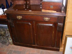 A small proportioned antique sideboard, together w