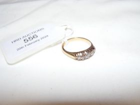 A five stone diamond ring in 18ct setting - approx