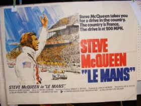 'Le Mans' (1971) British quad film poster starring