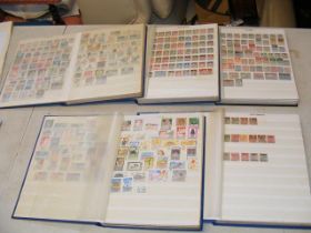 Five albums of collectable stamps - Belgium, Turke