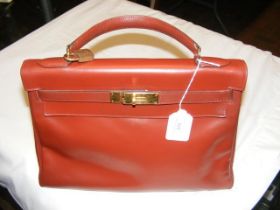 An original 1981 Hermes 'Kelly' leather handbag
