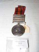 A Queen's South Africa medal with four clasps - La