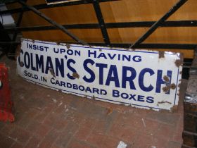 An antique enamel advertising sign for Colman's St