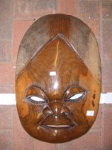 A carved African tribal mask