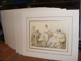 Twelve reproduction prints of Victorian erotica