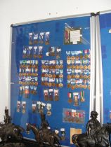 A medal display cabinet