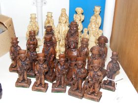 A Charles Dickens Oliver Twist themed chess set (3