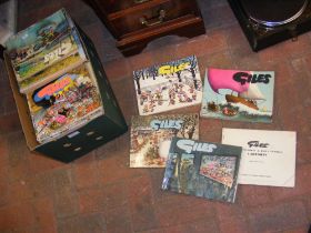 A quantity of Giles cartoon books
