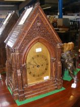 An impressive 19th century gothic bracket clock by
