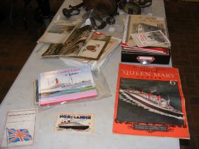 A large selection of cruise liner ephemera includi