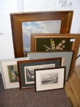 A watercolour of Dutch windmill, a shell montage,