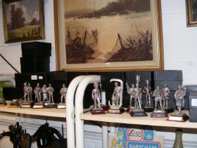 A large quantity of Royal Hampshire hand crafted cast English pewter military figures