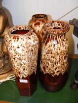 Three Melba Ware vases