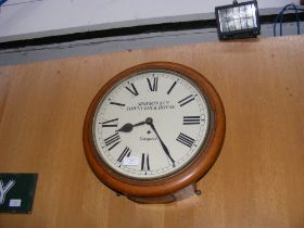 A Victorian circular wall clock by Simpson & Co.,