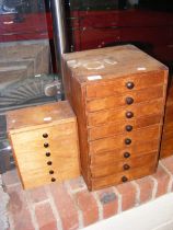 Two wooden tool chests