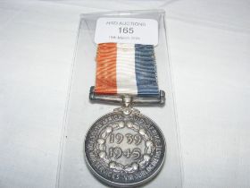 A Second World War South Africa medal with ribbon