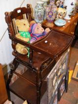 An antique metamorphic highchair, together with th