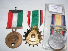 A Gulf War medal 1992 with clasp 6th Jan-28th Feb