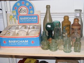 Six vintage Babycham glasses in original point of