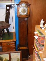 An oak cased Tempus Fugit Grandmother clock