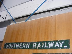 An old enamel railway sign 'Southern Railway' - 13