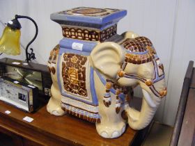 An elephant shaped plant stand