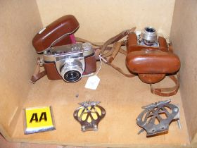 A vintage Pronto camera, Braun Paxette camera and