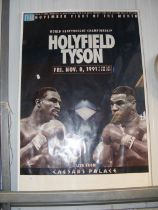 A vintage boxing poster advertising the Holyfield