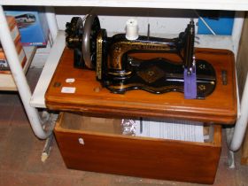 An antique Sellers sewing machine