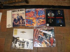 Six vinyl records including Noah and the Whale Las
