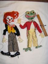 A Pelham Puppet Clown and Frog