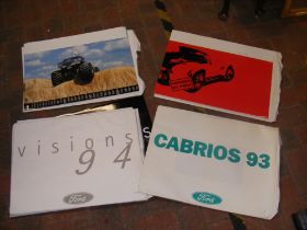 Seven Ford car calendars - 1993-1999