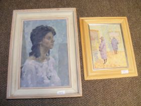 GABRIELLE 'GABY' MOORE - two oil paintings