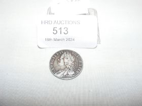 A George II 1757 silver coin