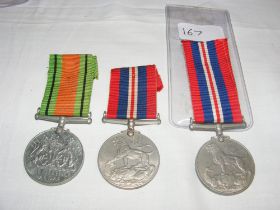 Three Second World War medals - all unnamed