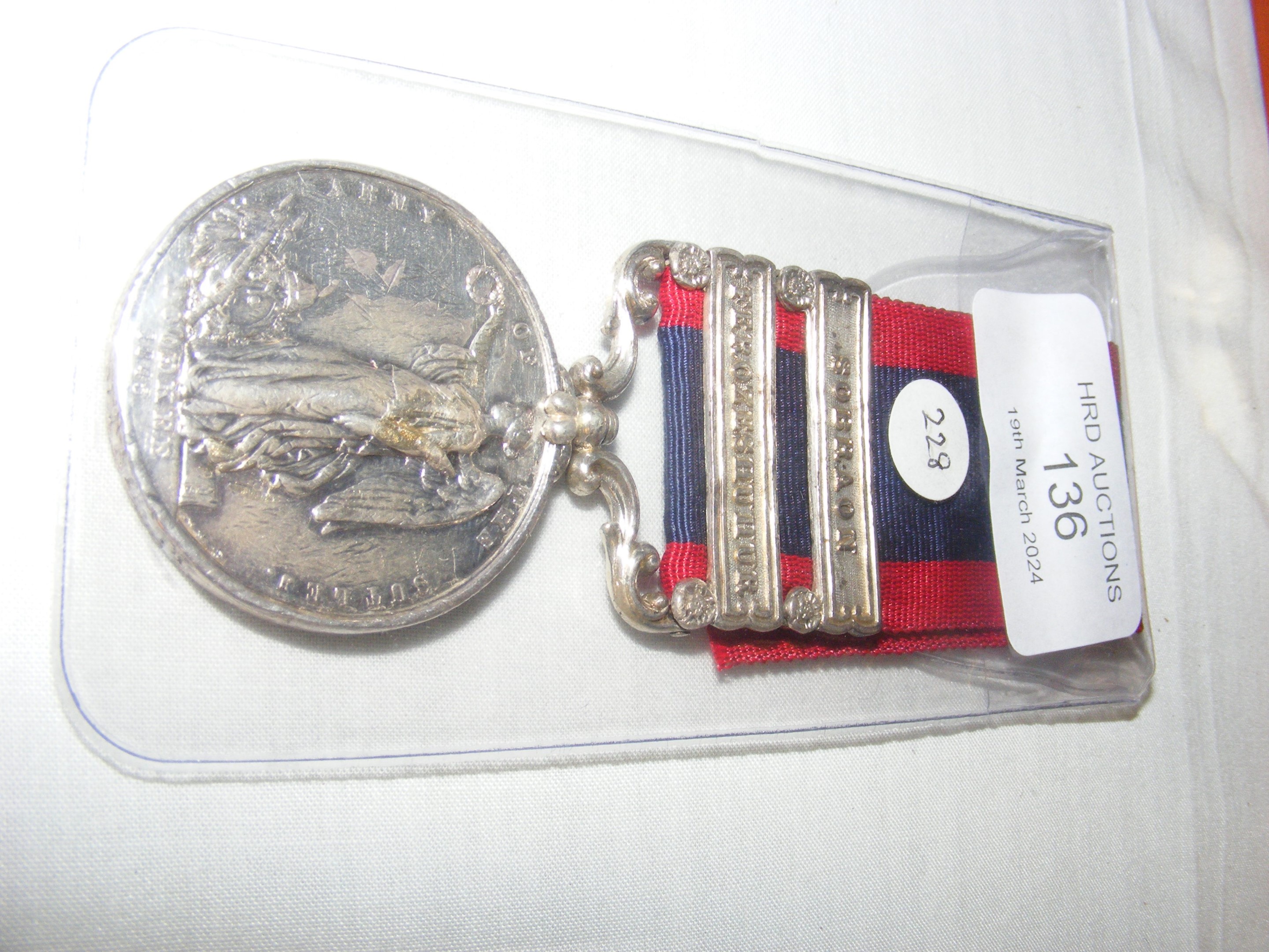 A Victoria Sutlej medal with Sobraon and