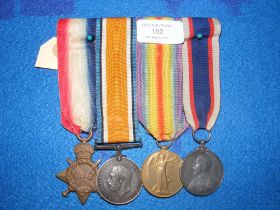 George V WWI four medal group to .S 108867, J.E S
