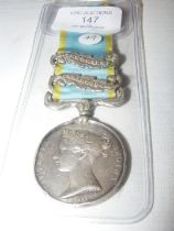 A Victoria Crimea medal with Inkermann and Sebastopol clasps