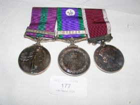 A three WWII medal group - Malaya - to Sergt. Harkaram