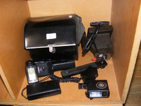 Vintage photographic equipment, including Super Sw
