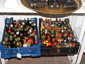 A large quantity of miniature spirits and liqueurs
