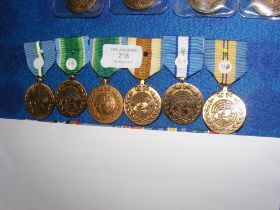 Six UN war medals